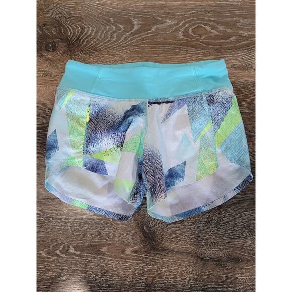 Iviiva by Lululemon Girls Athletic Blue Shorts size‎ 6 with built in briefs #1 - Picture 1 of 4